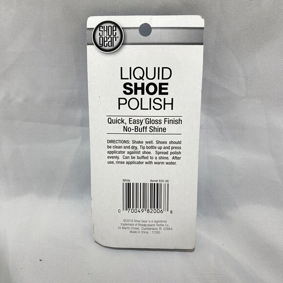 Shoe Gear Liquid Shoe Polish White Gloss Finish 1.68 Oz 2018 - Picture 3 of 6